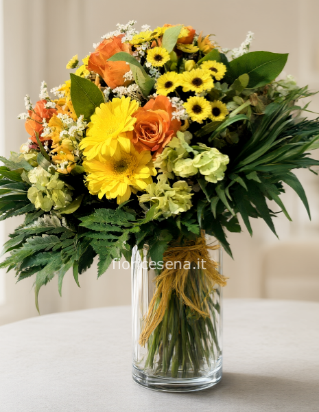Bouquet misto colori caldi