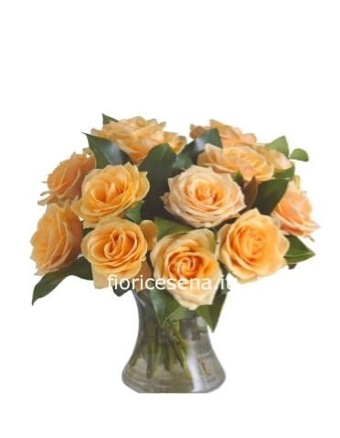 Bouquet di roselline arancio