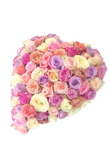 Cuore di rose assortite