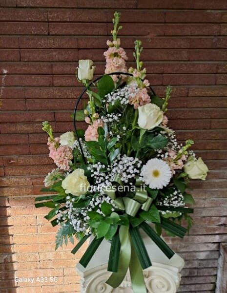 cesto fiorito piccolo cm 70